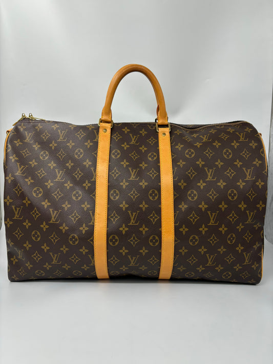 Louis Vuitton Keepall 55 Bandouliere Monogram Travel Bag TH0917